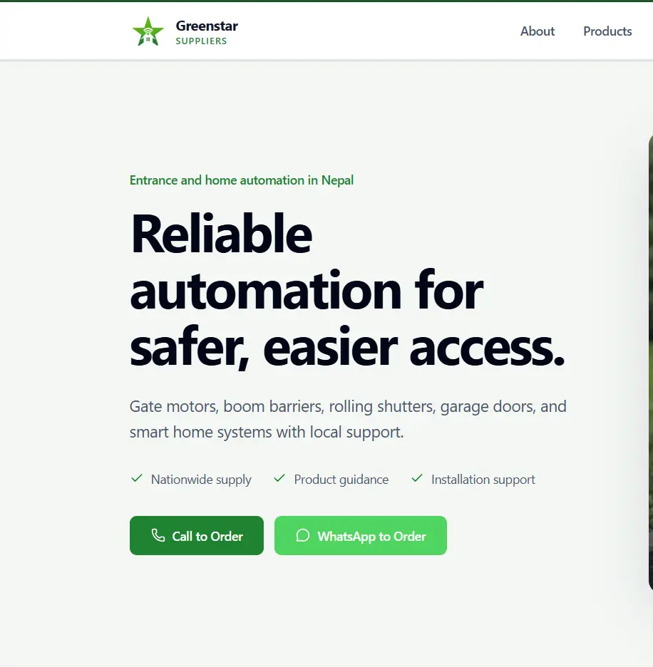Greenstar Suppliers website